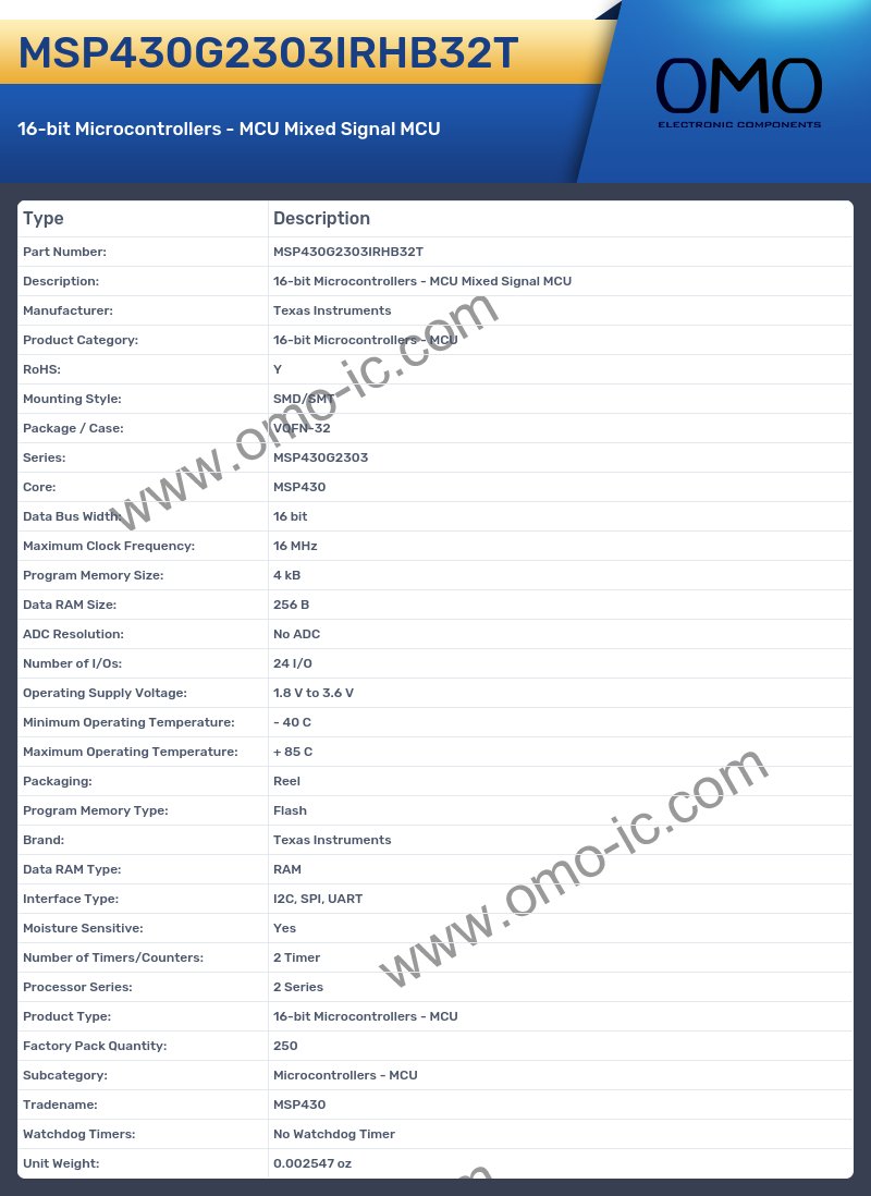 MSP430G2303IRHB32T