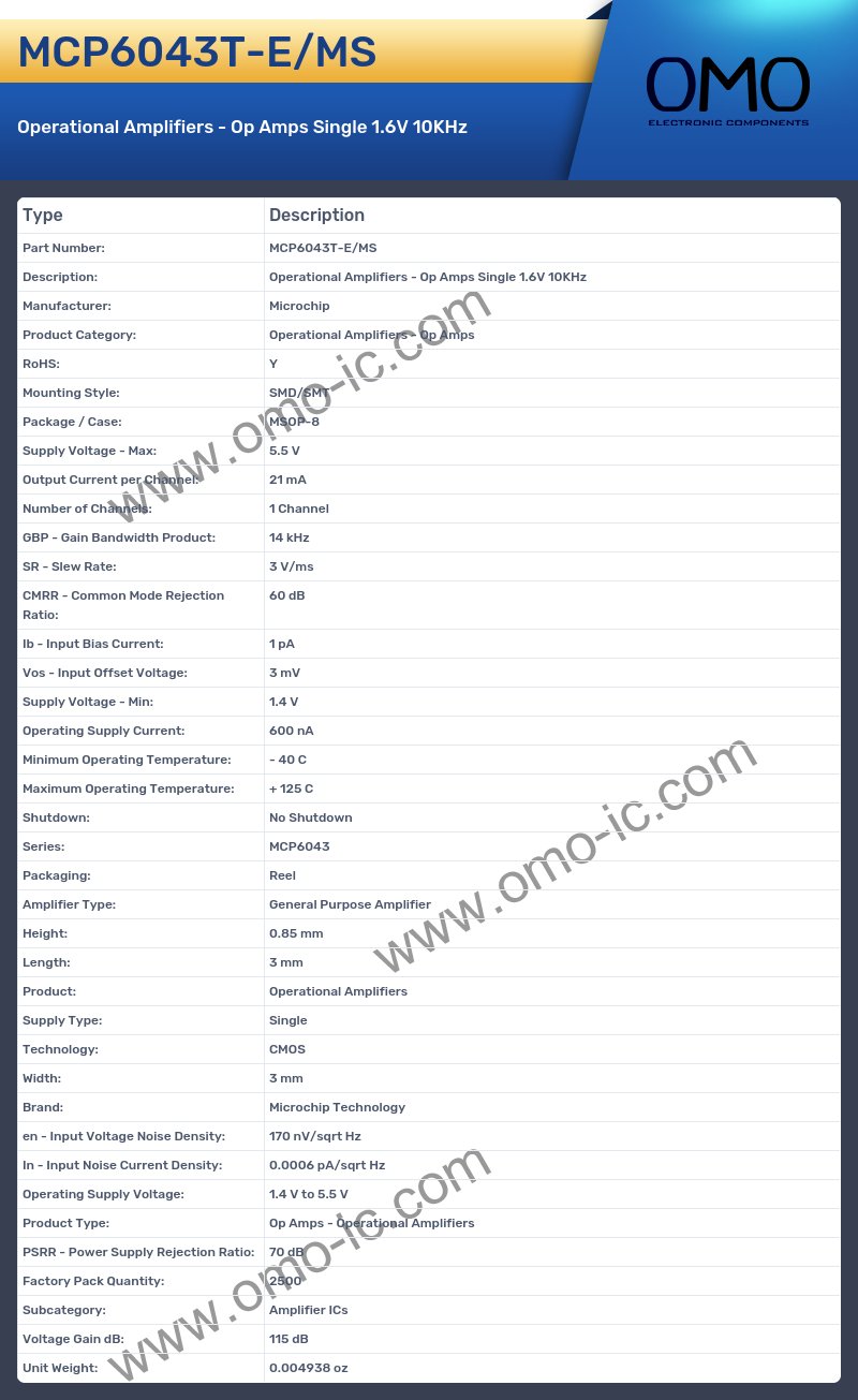 MCP6043T-E/MS