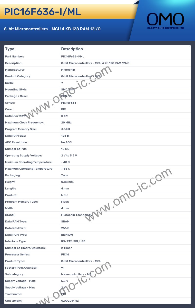 PIC16F636-I/ML