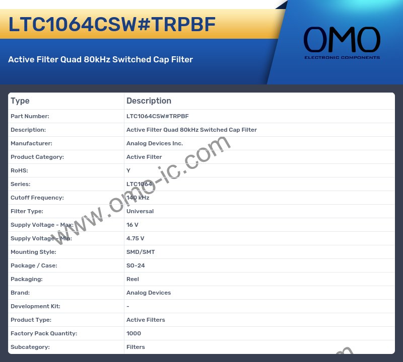 LTC1064CSW#TRPBF