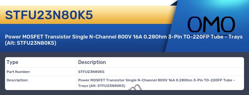 STFU23N80K5
