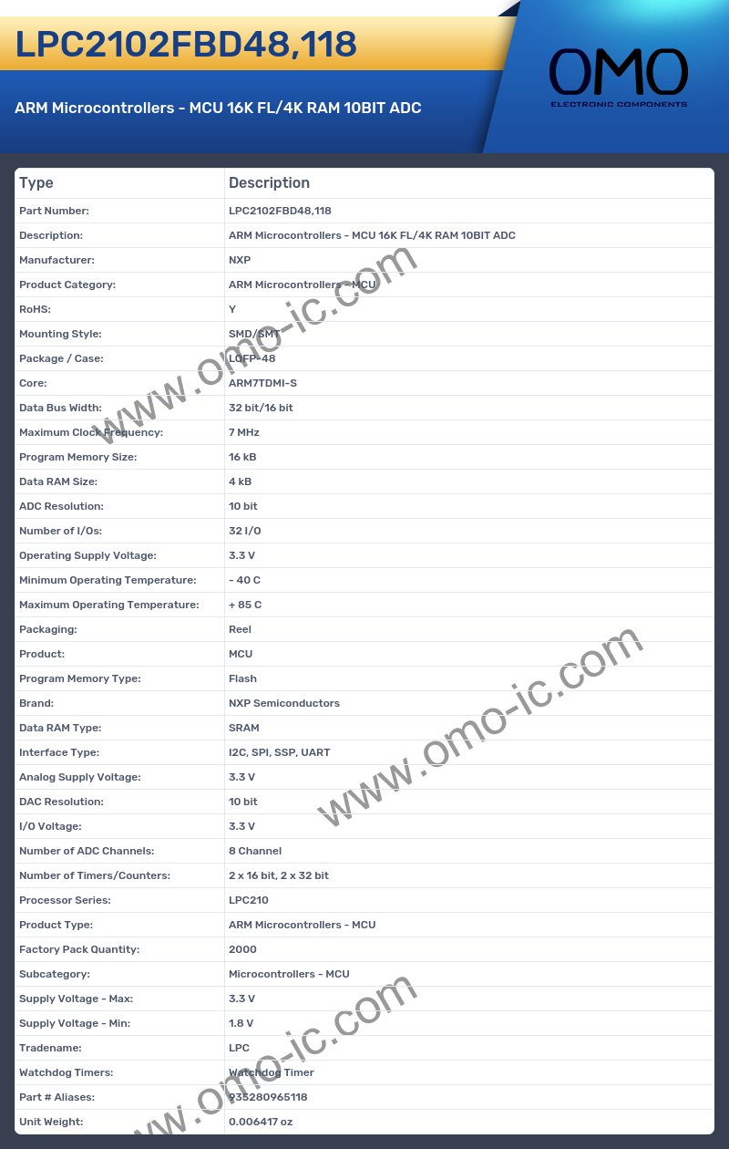 LPC2102FBD48,118