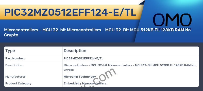 PIC32MZ0512EFF124-E/TL