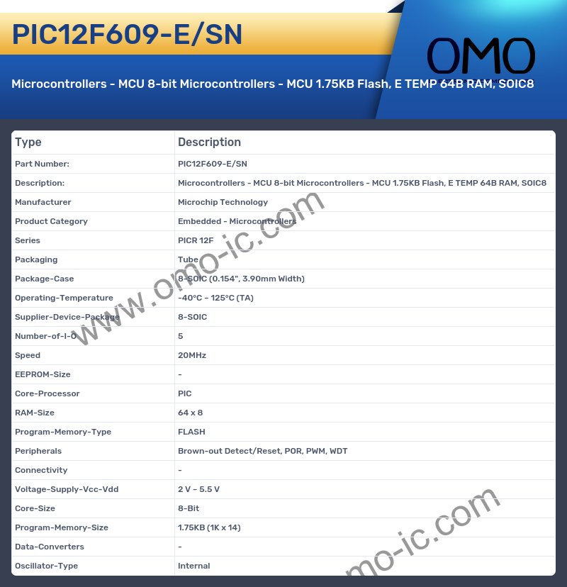 PIC12F609-E/SN