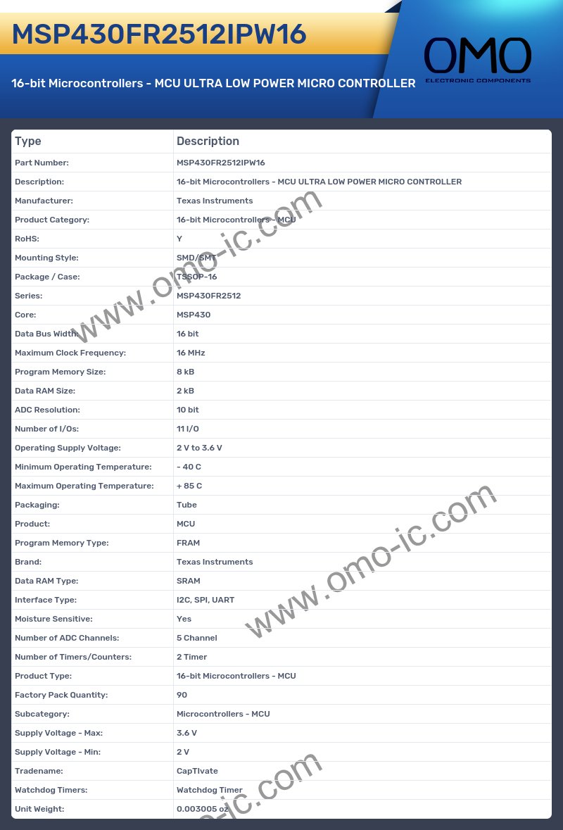 MSP430FR2512IPW16