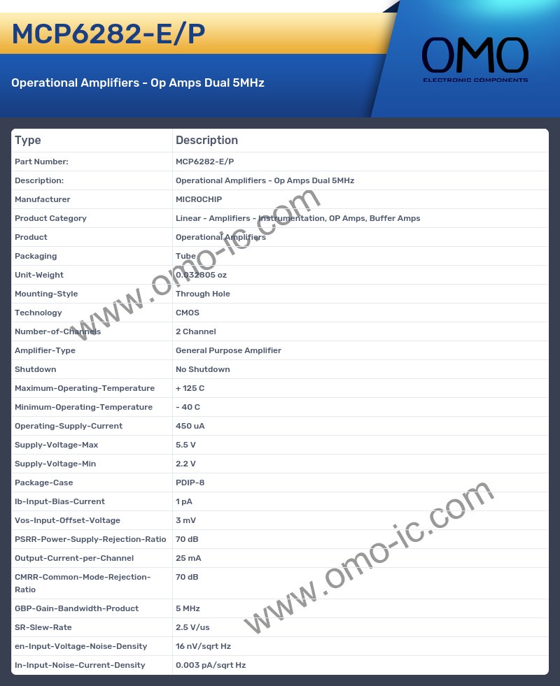 MCP6282-E/P