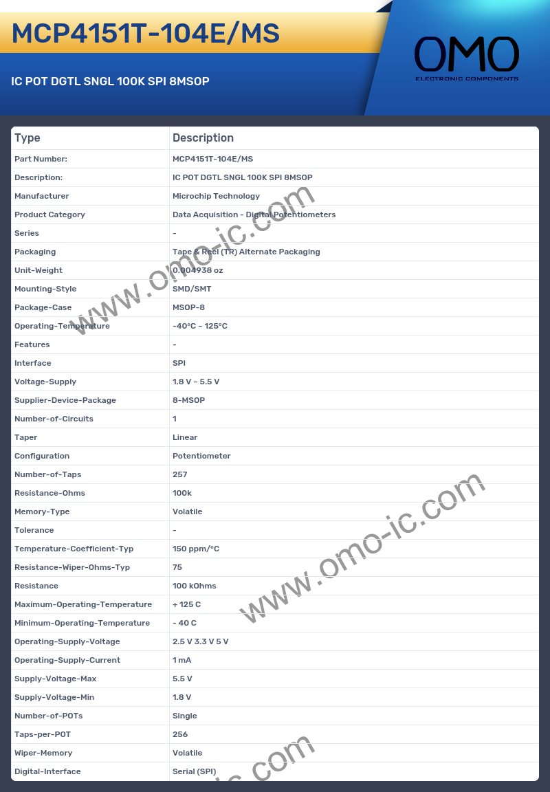 MCP4151T-104E/MS