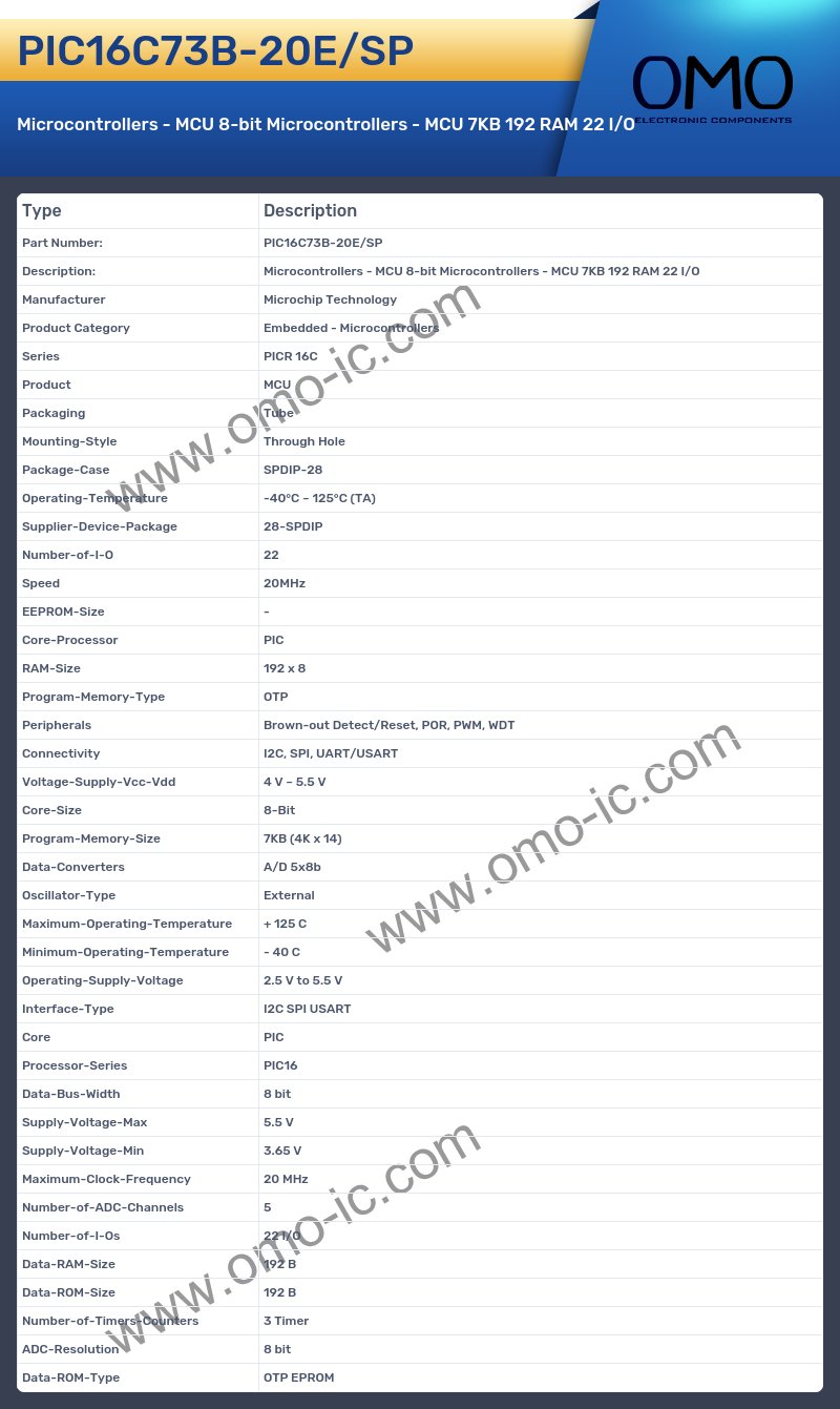 PIC16C73B-20E/SP