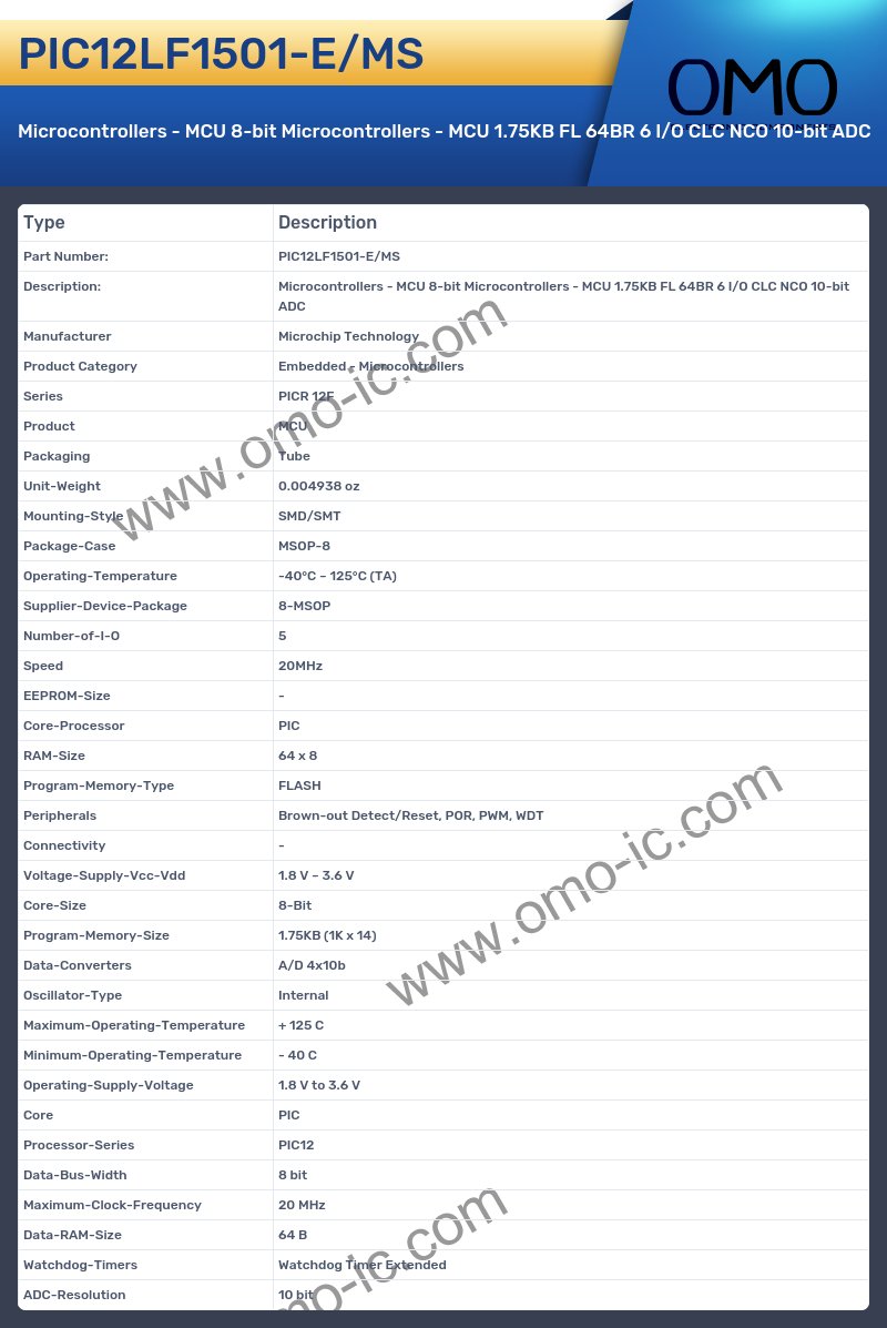 PIC12LF1501-E/MS