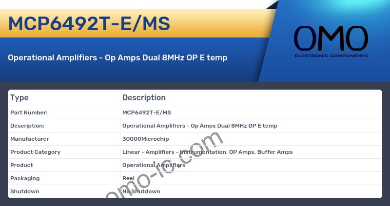 MCP6492T-E/MS