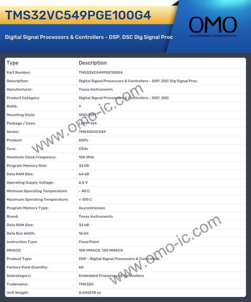 TMS32VC549PGE100G4