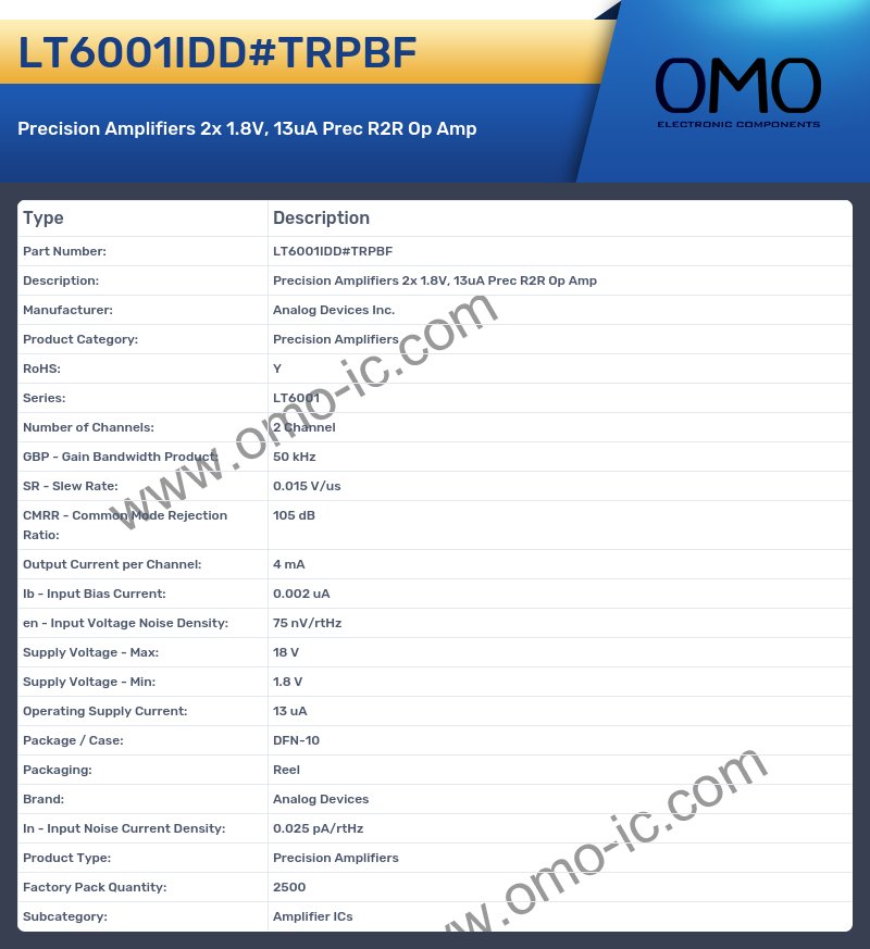 LT6001IDD#TRPBF