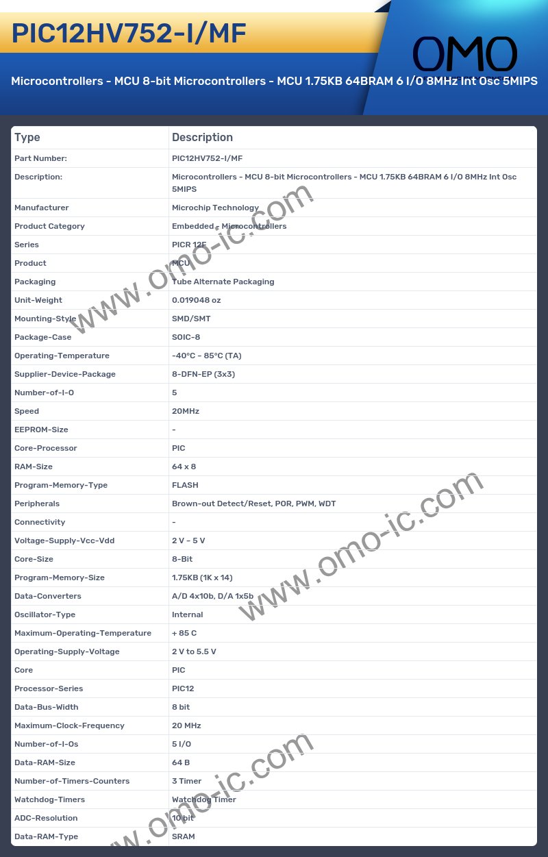 PIC12HV752-I/MF
