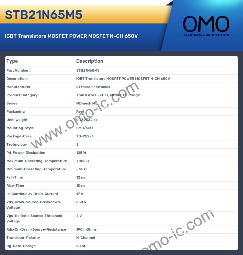 STB21N65M5