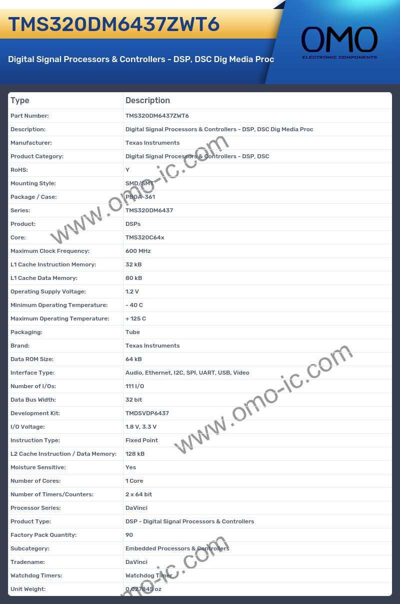 TMS320DM6437ZWT6