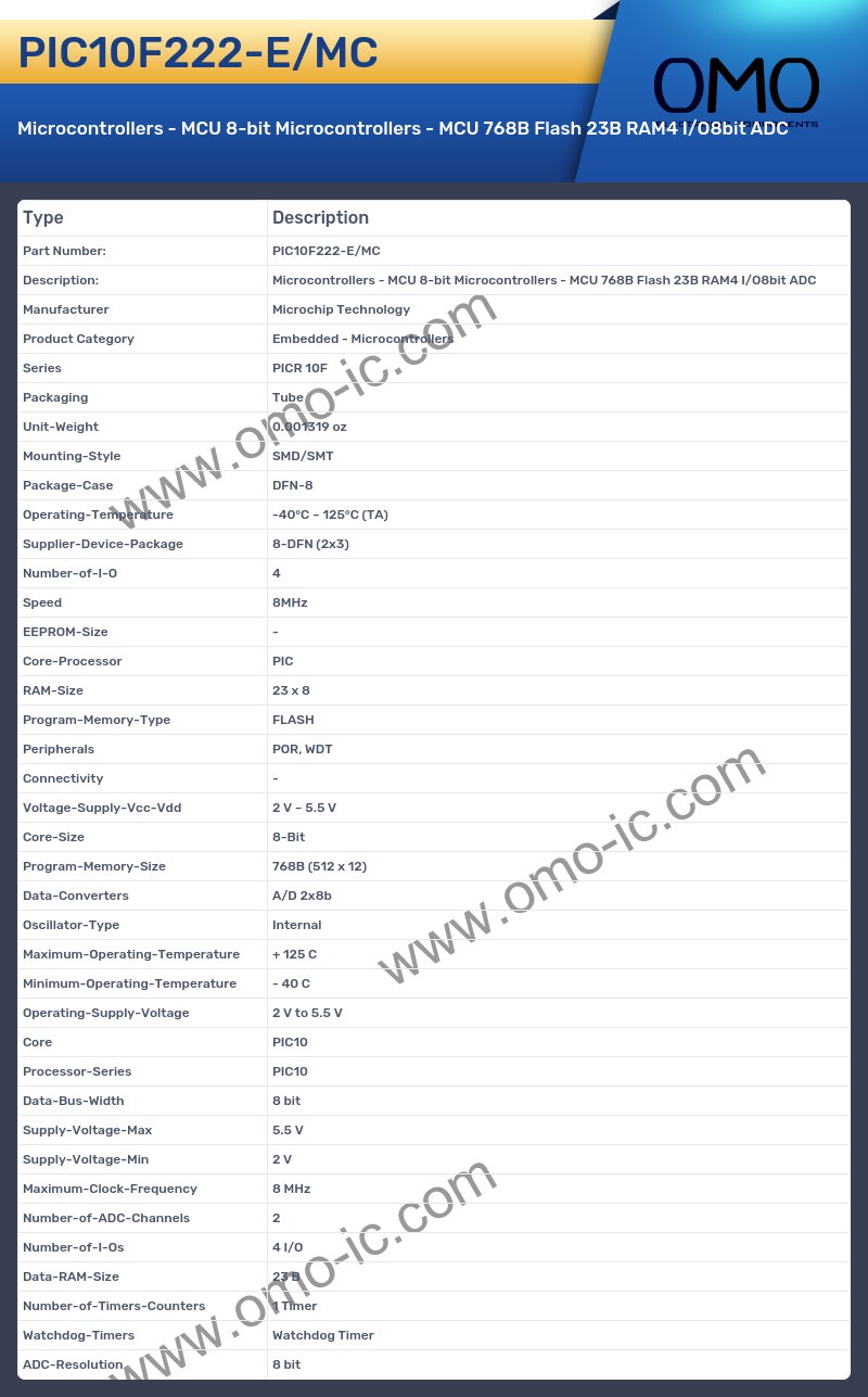 PIC10F222-E/MC