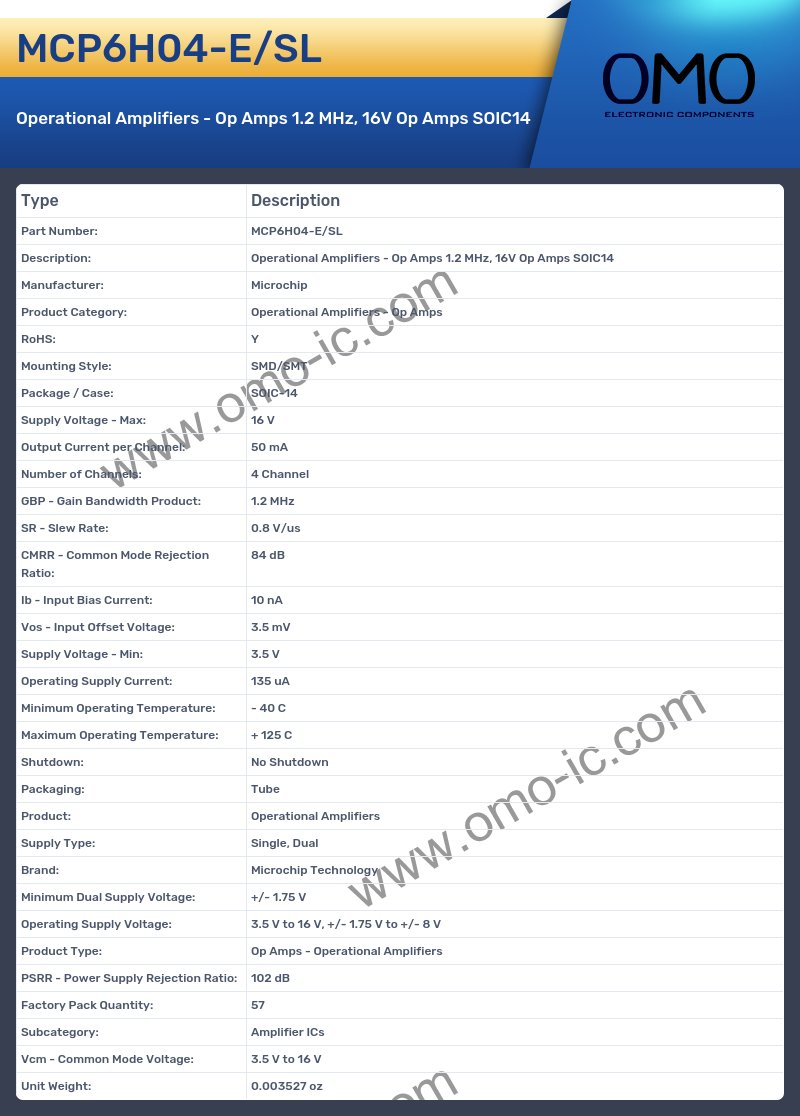 MCP6H04-E/SL