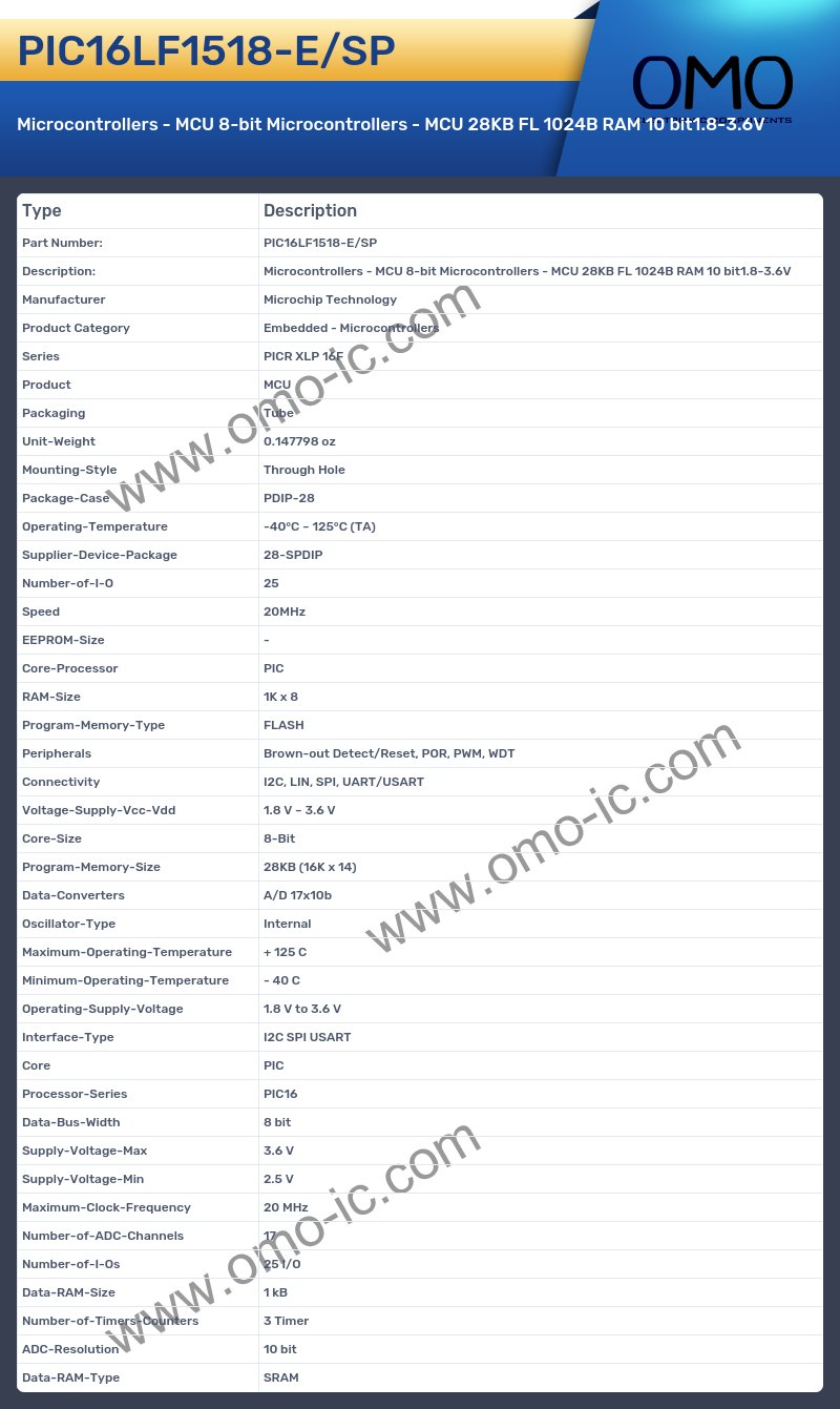 PIC16LF1518-E/SP