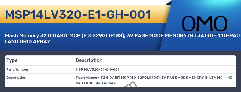 MSP14LV320-E1-GH-001