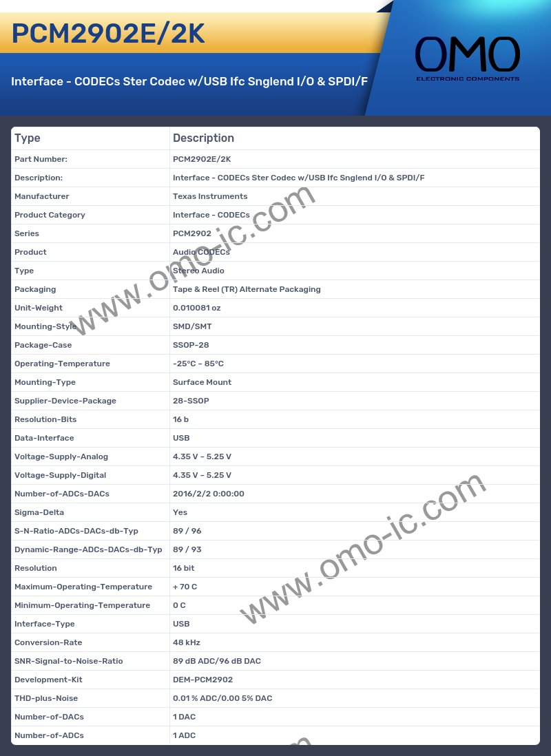 PCM2902E/2K