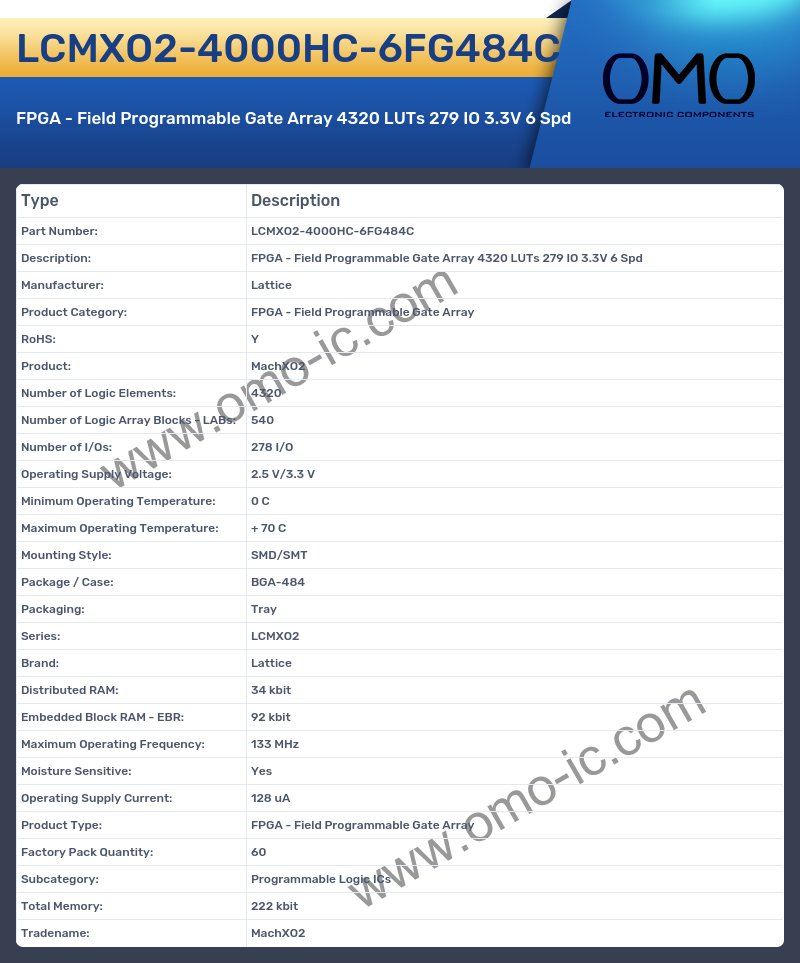 LCMXO2-4000HC-6FG484C
