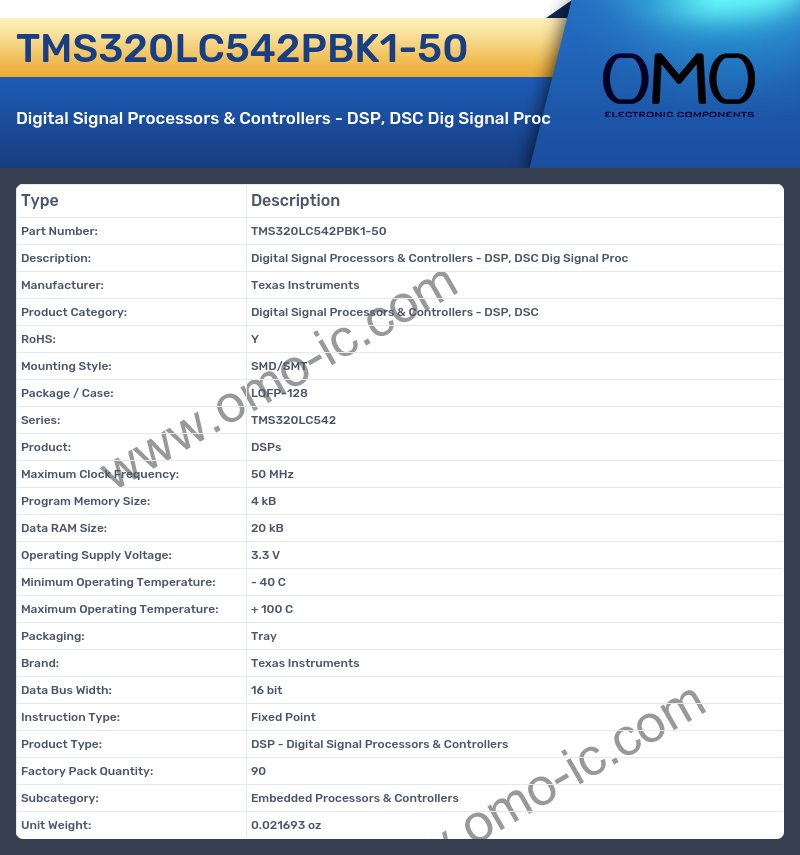 TMS320LC542PBK1-50