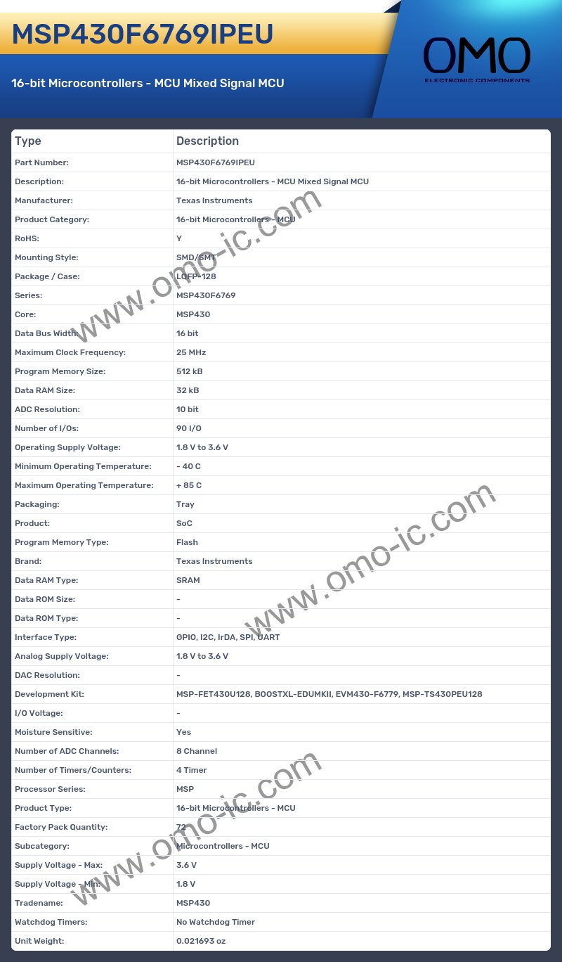 MSP430F6769IPEU